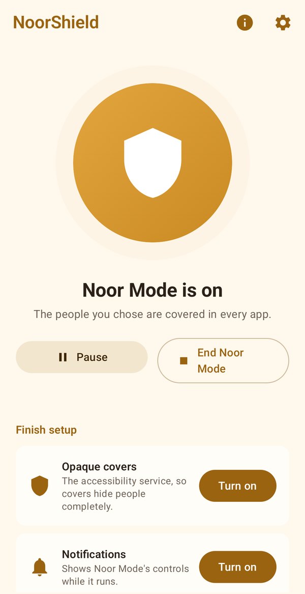 Noor Mode is on